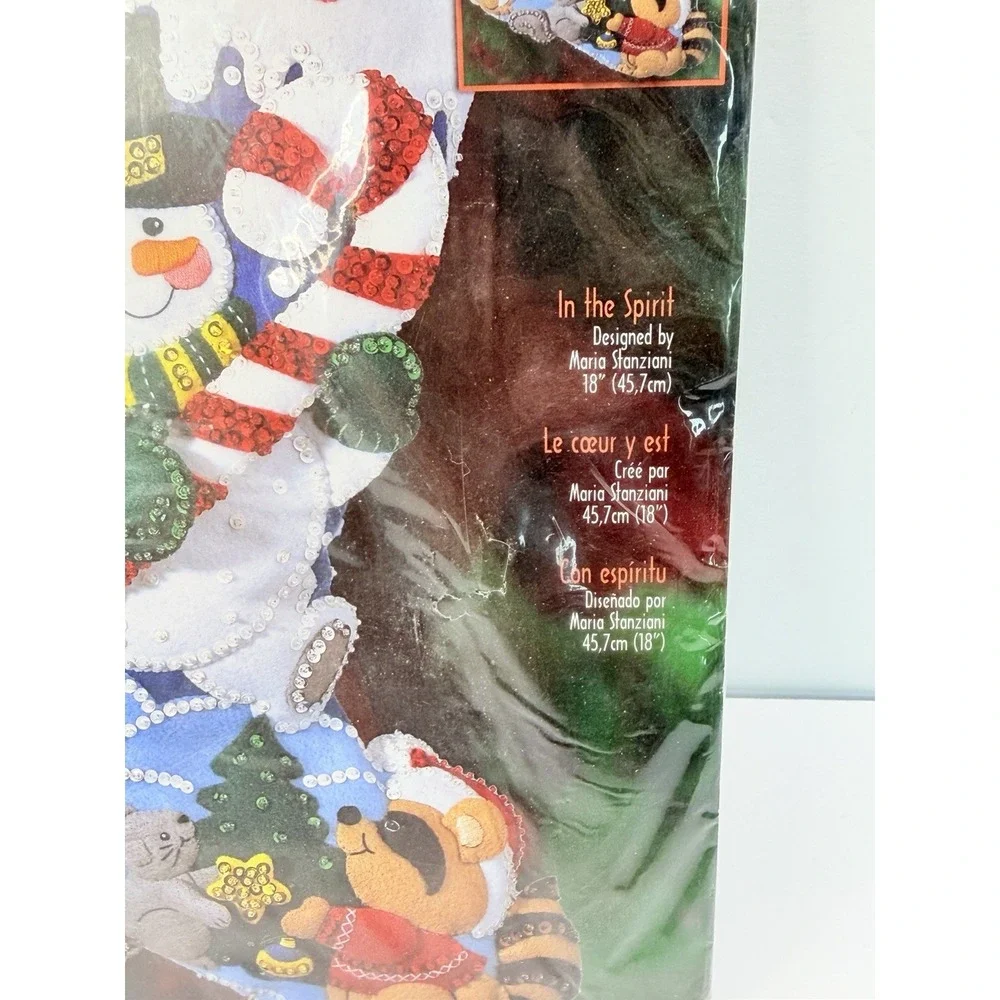 Bucilla 84594 In the Spirit Snowman Stocking Felt Sequins Kit 18